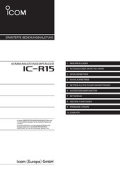 Icom IC-R15 Erweiterte Bedienungsanleitung