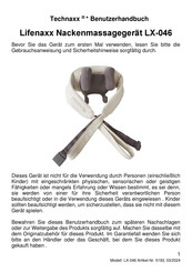 Technaxx Lifenaxx LX-046 Benutzerhandbuch