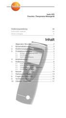 testo 625 Bedienungsanleitung