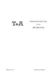T+A R Serie Bedienungsanleitung