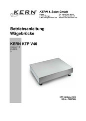 KERN&SOHN KTP 30V40IPM Betriebsanleitung