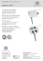 S+S Regeltechnik THERMASREG ETR Serie Bedienungs- Und Montageanleitung