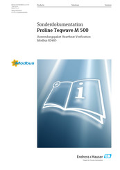 Endress+Hauser Proline Teqwave M 500 Bedienungsanleitung