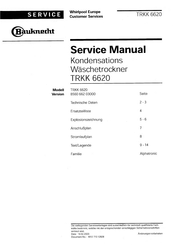 Bauknecht trkk 6620 Service Manual