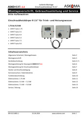 Askoma ASKOHEAT+ 2.0 Montagevorschrift, Gebrauchsanleitung Und Service