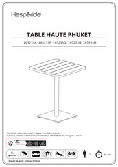 Hesperide PHUKET 165253G Pflegehinweise