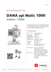 Swienty DANA api Matic 1000 Bedienungsanleitung