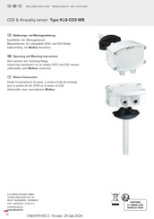 S+S Regeltechnik KLQ-CO2-MB Bedienungs- Und Montageanleitung