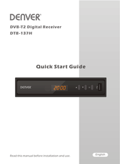 Denver DTB-137H Schnellstartanleitung