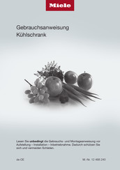Miele K 7438 D Gebrauchsanweisung
