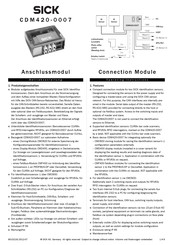 Sick CDM420-0007 Betriebsanleitung