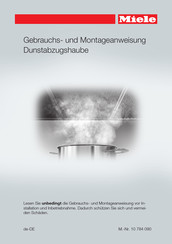 Miele DA 4248 V D Puristic Varia Gebrauchs- Und Montageanweisung