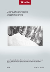 Miele WER875 WPS PWash&TDos&9kg Gebrauchsanweisung
