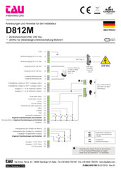 Tau D812M Anweisungen Und Hinweise Für Den Installateur