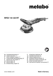 Metabo RFEV 19-125 RT Originalbetriebsanleitung