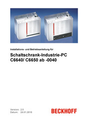 Beckhoff C6640-0040 Installation Und Betriebsanleitung