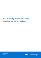 Dell PowerEdge R770 CSP-Edition Installations- Und Servicehandbuch