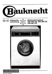 Bauknecht TRA 866 CD Gebrauchsanweisung