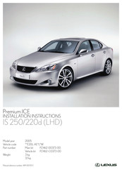 Lexus PZ462-C0373-00 Montageanleitung