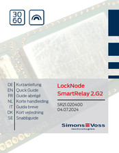 Simons Voss Technologies LockNode SmartRelay 2.G2 Kurzanleitung