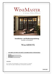 WINEMASTER WineARM15X Installations- Und Bedienungsanleitung