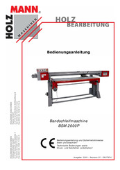 HOLZMANN-MASCHINEN BSM 2600P Bedienungsanleitung