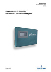 Emerson Flexim FLUXUS G532ST-LT Betriebsanleitung