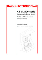 HYDAC FILTER SYSTEMS CSM2x30-1 Montage- Und Wartungsanleitung