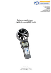 PCE Instruments 4250348728012 Bedienungsanleitung