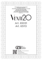 Gessi Venti20 65113 Bedienungsanleitung