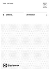 Electrolux EWF1497HBW Benutzerinformation