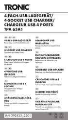 Tronic TPA 65A1 Bedienungs- Und Sicherheitshinweise