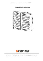 SONNIGER HEATER R2 Betriebstechnische Dokumentation