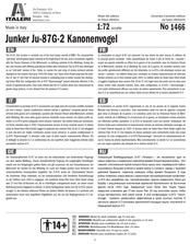 Italeri Junker Ju-87G-2 Kanonenvogel Anleitung
