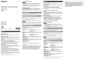 Sony RCP-1501 Bedienungshandbuch