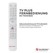 SALZBURG TV PLUS RC-T4HS1829 Gebrauchsanleitung