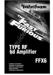 Rockford Fosgate FFX6 Einbau Und Betrieb