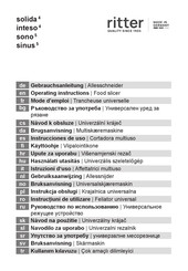 Ritter sinus5 Gebrauchsanleitung