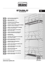 KRAUSE STABILO professional 771018 Aufbau- Und Verwendungsanleitung