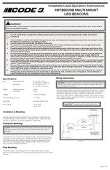 Code 3 CB7265CRB Installations- Und Bedienungsanleitung