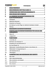 Varo POWERPLUS POWX00445 Bedienungsanleitung