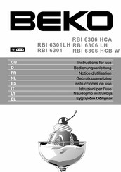 Beko RBI 6301 Bedienungsanleitung