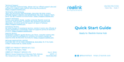 Reolink Hub 1 Kurzanleitung
