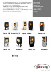 Dovre Sense Serie Einbauanleitung Und Gebrauchsanweisung