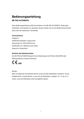 medical ECONET ME PAD AUTOMATIK Bedienungsanleitung