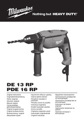 Milwaukee PDE 16 RP Originalbetriebsanleitung