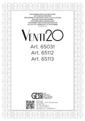 Gessi Venti20 65113 Bedienungsanleitung