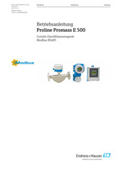 Endress+Hauser Proline Promass E 500 Betriebsanleitung