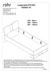 Rohr 079-081 Bedienungsanleitung