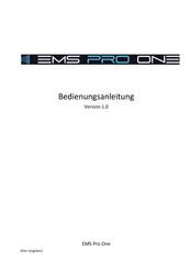 EMS Pro One Bedienungsanleitung